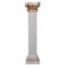 Decorative Fiberglass White and Gold Plinth Roman Style Column Ionic Piller Pedestal Vase Stand for Wedding or Party, Living Room, or Dining Room Decor - Photography Props - Sculpture Display - Greek-inspired Luxury Decor Piece with Ornate Gold Accen